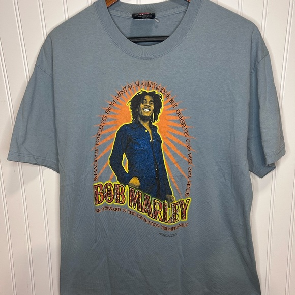 Zion Rootswear Vintage Retro 1990's Bob Marley T-shirt Mens Large - Picture 1 of 4